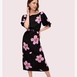 NWT- Kate Spade Black Dress with Pink Floral Design